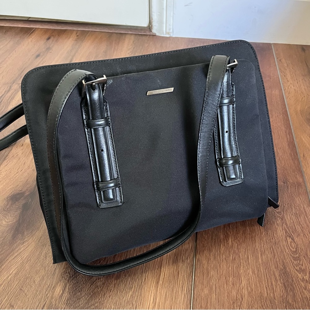 Francesco Biasia black nylon lap top work bag - Picture 1 of 14